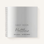Gästebuch Geburtshaus Silbername einfach Notizblock (Vorderseite)