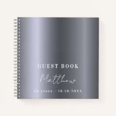 Gästebuch Geburtshaus Silbername einfach Notizblock (Vorderseite)