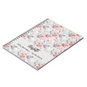 Gästebuch Geburtstag Blume rosa weiße Namen Notizblock (Linke Seite)