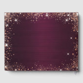 Gästebuch Geburtstag burgundy Foto Diamonds (Rückseite)