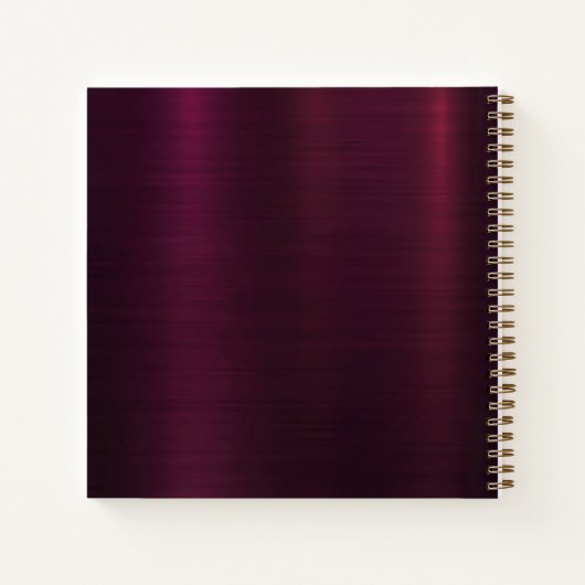 Gästebuch Geburtstag burgundy Foto Diamonds Notizblock (Rückseite)