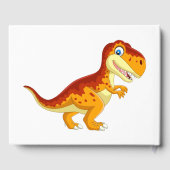 Gästebuch Geburtstag Dinosaurier Gold (Rückseite)