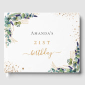 Gästebuch Geburtstag Eukalyptus Grüne (Vorderseite)