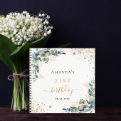 Gästebuch Geburtstag Eukalyptus Grüne Notizblock