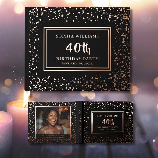 Gästebuch Geburtstag Party Bling Foto & Quote