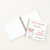 Gästebuch Geburtstag Perle Prosecco pink Notizblock (Innenseite)