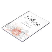Gästebuch Geburtstag Rose Gold Floralsilber Notizblock (Linke Seite)
