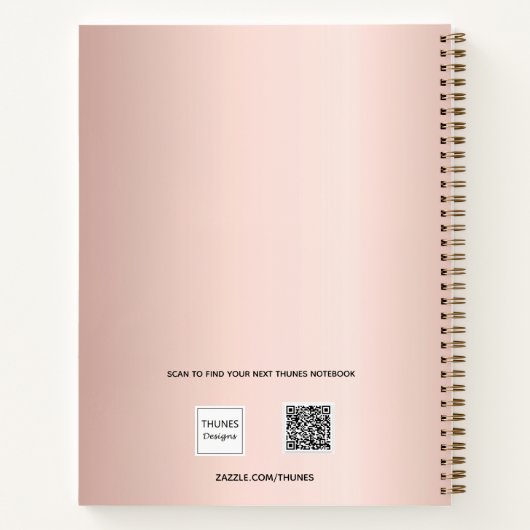 Gästebuch Geburtstag Rose Gold Foto Notizblock (Rückseite)