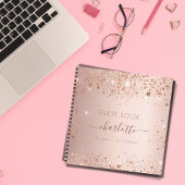 Gästebuch Geburtstag Rose Gold Monogramm Notizblock