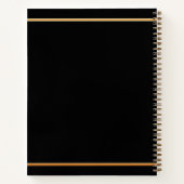 Gästebuch Geburtstag schwarzen Gold minimalistisch Notizblock (Rückseite)