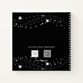 Gästebuch Geburtstag schwarzen Sternen Name Notizblock (Rückseite)