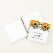 Gästebuch Geburtstag Sonnenblumen Aquarell Notizblock (Innenseite)