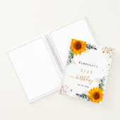 Gästebuch Geburtstag Sonnenblumen Eukalyptus Notizblock (Innenseite)