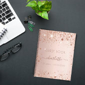 Gästebuch Geburtstagsbezeichnung Rose gold Schwarz Notizblock
