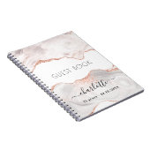 Gästebuch Geburtstagsgeschenk Rose Goldmarmor Notizblock (Rechte Seite)