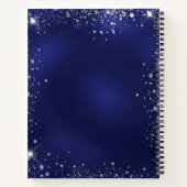 Gästebuch Geburtstagsnacht blaue Goldballons Notizblock (Rückseite)