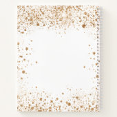 Gästebuch-Gedenkbuch Weißgold Glitzer Foto Notizblock (Rückseite)