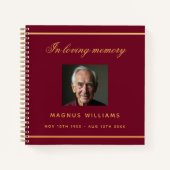 Gästebuch-Gedenkfeier Bordeaux-Foto Notizblock (Vorderseite)