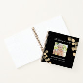 Gästebuch Gedenkfeier ecalyptus schwarzes Gold Notizblock (Innenseite)