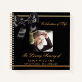 Gästebuch-Gedenkfeier Schwarzbogengold Foto Notizblock (Vorderseite)