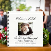 Gästebuch Gedenkstätte Beerdigung einfaches Foto Notizblock