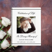 Gästebuch Gedenkstätte Beerdigung einfaches Foto Notizblock