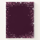 Gästebuch-Gedenkstätte burgundy florals Foto Beerd Notizblock (Rückseite)