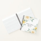 Gästebuch Gelb und Creme Rose Notizblock (Innenseite)