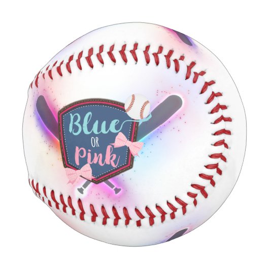 Gästebuch "Gender Reveal Baseball" Baseball (Rückseite Links)