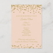 Gästebuch Gold Glitzer Confetti Blush Rose Begleitkarte (Rückseite)