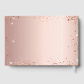 Gästebuch Graduation Party Rose Gold Glitzer (Rückseite)