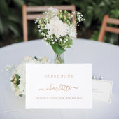 Gästebuch Graduation Party Rose gold weiß