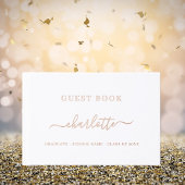 Gästebuch Graduation Party Rose gold weiß