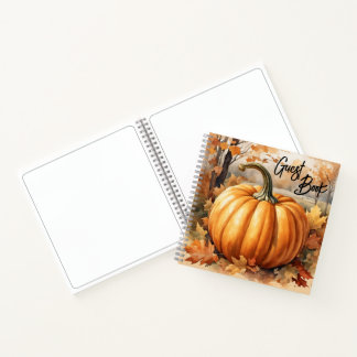 Gästebuch Herbst Saison Pumpkin Notizblock