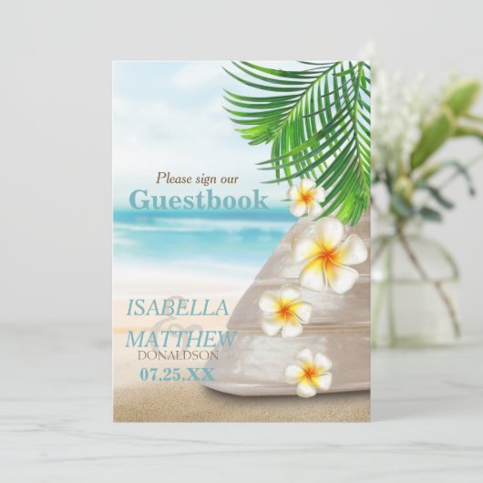 Gästebuch - Hochzeit am Strand (Stehend Vorderseite)