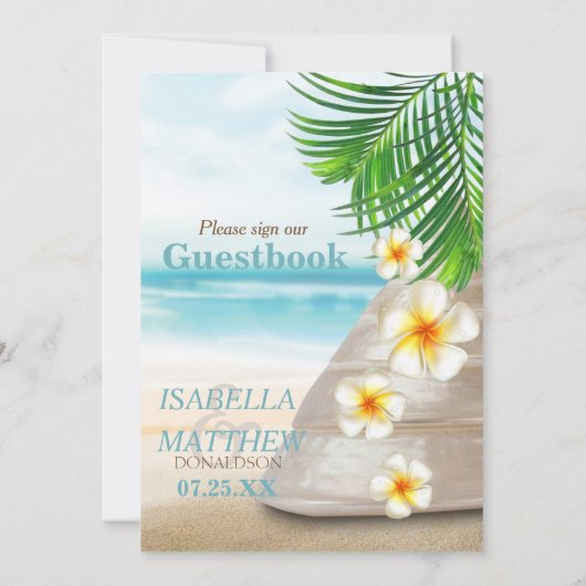 Gästebuch - Hochzeit am Strand (Rückseite)