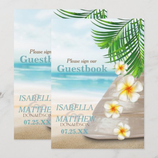 Gästebuch - Hochzeit am Strand (Vorne/Hinten)