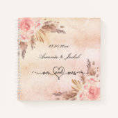 Gästebuch Hochzeit Blume Pampas Gras Notizblock (Vorderseite)