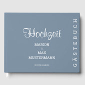 Gästebuch Hochzeit Dusty Blue 01 (Vorderseite)