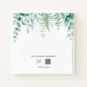 Gästebuch Hochzeit Eukalyptus grün mr mrs Notizblock (Rückseite)