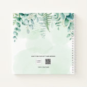 Gästebuch Hochzeit Eukalyptus grün mr mrs Notizblock (Rückseite)