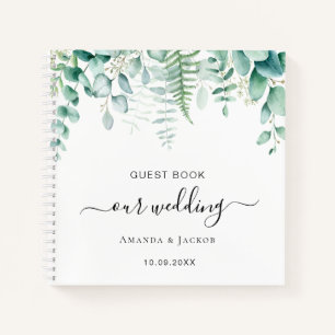 Gästebuch Hochzeit Eukalyptus Grünwald Notizblock
