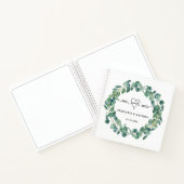 Gästebuch Hochzeit Eukalyptus-Wraath mr mrs herz Notizblock (Innenseite)