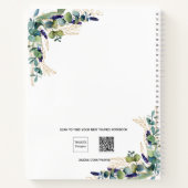 Gästebuch Hochzeit Eukalyptusgrün Notizblock (Rückseite)