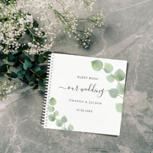 Gästebuch Hochzeit Eukalyptusgrün Notizblock