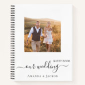 Gästebuch Hochzeit Foto Schwarz Notizblock (Vorderseite)