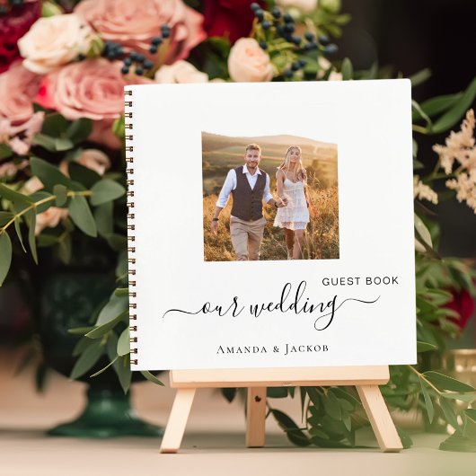 Gästebuch Hochzeit Foto Schwarz Notizblock