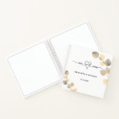 Gästebuch Hochzeit golden eucalyptus elegant Notizblock (Innenseite)
