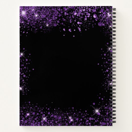 Gästebuch Hochzeit lila Foto Notizblock (Rückseite)