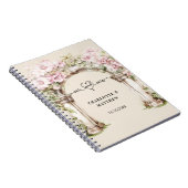 Gästebuch Hochzeit mehr Herz rosa Floralbogen Boge Notizblock (Rechte Seite)